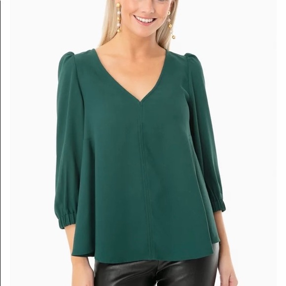 Tuckernuck | Hollis dark teal blouse (S) - Picture 3 of 13